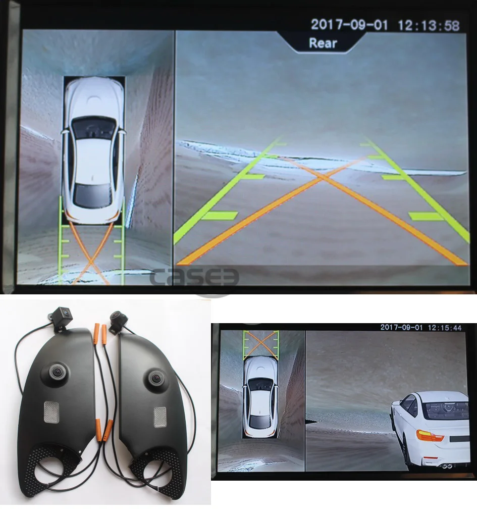 for Audi Q3, Q5, Q7 surround 360 degree Bird eye view 4 way camera
