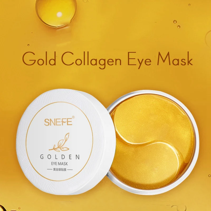 60Pcs Gold Collagen Eye Mask Hydrating Firming Skin Remove Dark Circle