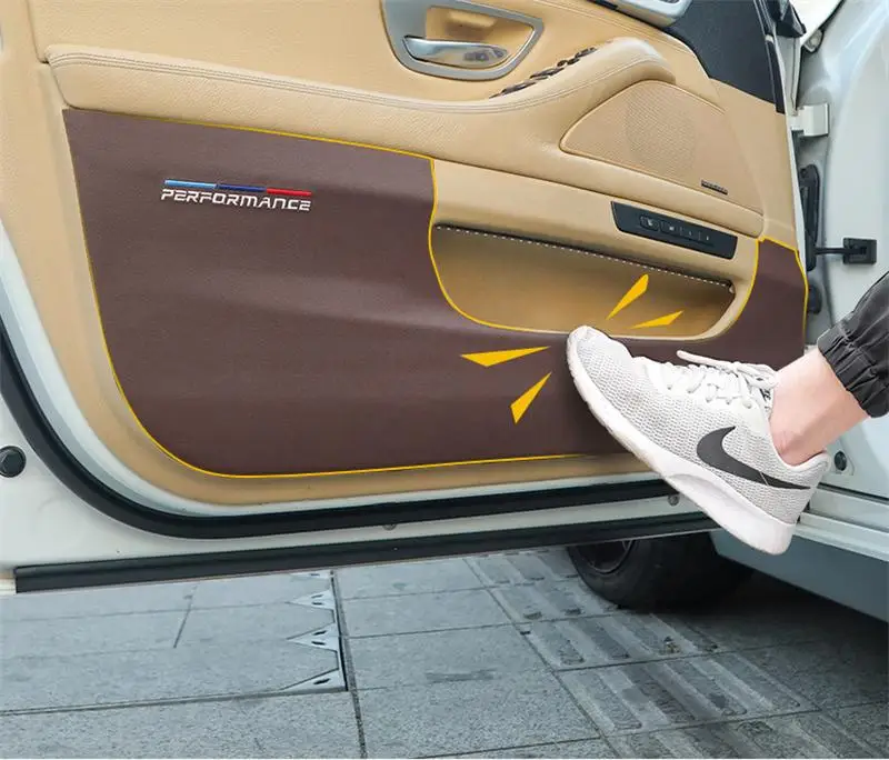 Автомобильный Стайлинг двери анти Kick Pad защита коврик украшения Чехлы наклейки Накладка для BMW 5 серии f10 f18 интерьер авто аксессуары