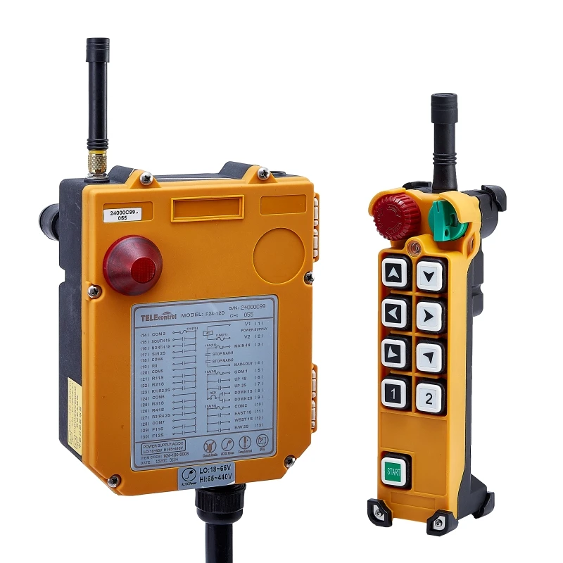 

Uting 8 button Single speed crane Industrial remote control VHF310-331Mhz 18-65V