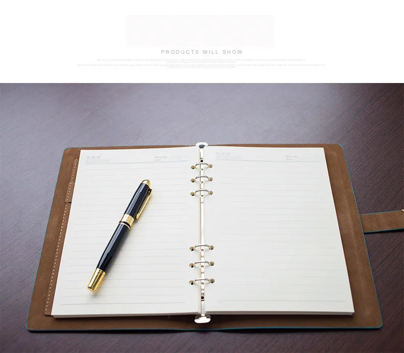 A5 Loose-leaf Notebook Imitation Leather PU Business Stationery Notebook Conference Record Book (19)