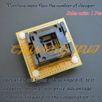 

QFP64 TQFP64 ic test socket IC201-0644-003 socket Pitch=0.5mm Size=10x10mm 12x12mm