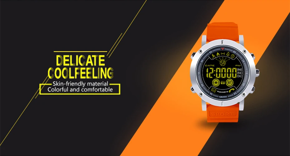 Абая EX19 Смарт спортивные часы браслет Профессиональные водонепроницаемый SMS напоминание Шагомер Секундомер фитнес-трекер IOS Android