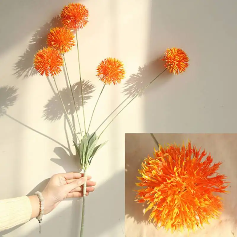 1 шт. DIY для создания искусственных цветов ветка Одуванчик поддельные пластиковые растения для свадьбы домашние Декорации для вечеринки хлопок филиал Rime Цветочные