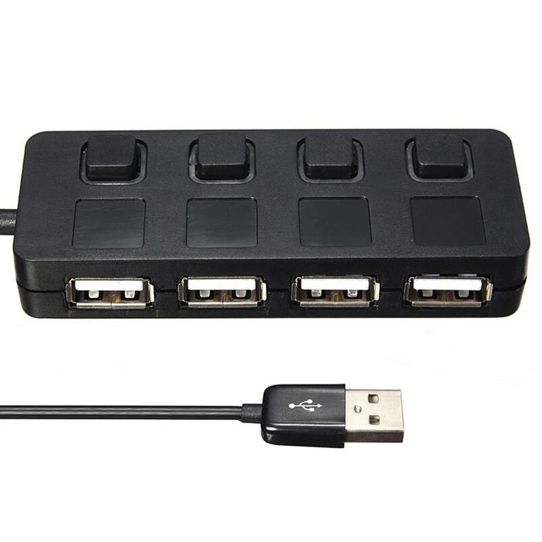 Etmakit 4 Порты светодиодный USB High Скорость 480 Мбит/с адаптер USB HUB с Мощность on/off переключатель для ПК ноутбук