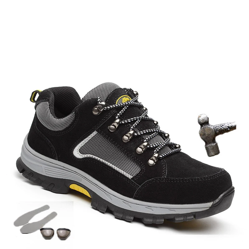 

Men Shoes Work Boots Steel Toe Shoes Work Safety Boot Military Boots Anti-smashing Puncture Proof Safety Shoes Men Sneakers