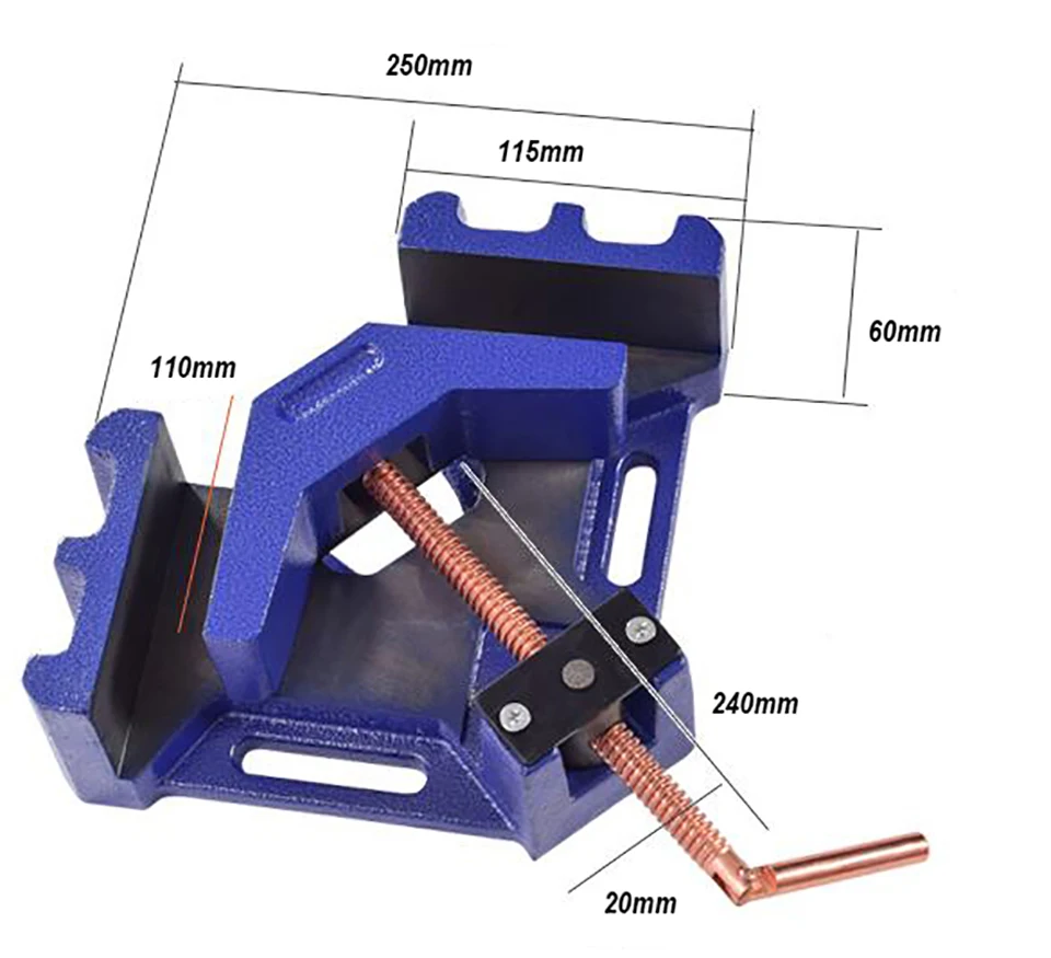 Сверлильный пресс 90 градусов Угловые тиски 4,5 дюймов настольные тиски деревообрабатывающая скамья тиски для рукоделия прессформы фиксированный инструмент для ремонта