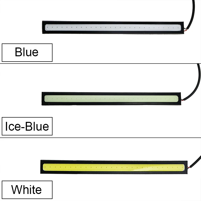 2 шт. 17 см универсальные водонепроницаемые дневные ходовые огни COB DRL светодиодный автомобильный фонарь внешняя полоса 12 в фары Противотуманные фары автомобиля Стайлинг DRL