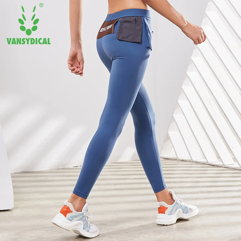 Женские спортивные Леггинсы Vansydical эластичные дышащие штаны для фитнеса с