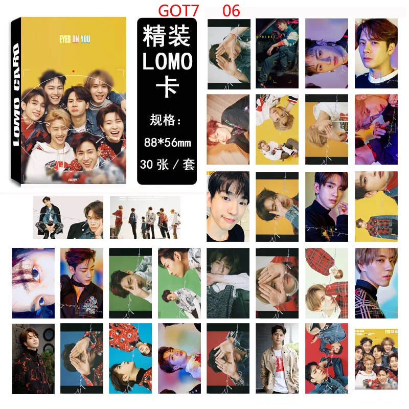

GOT7 Latest FLY Album 30 Pieces Of Each Homemade LOMO Box CARDS