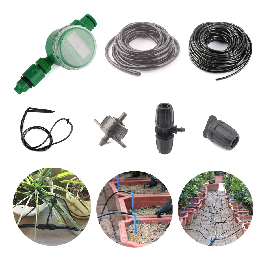 8m 9 12 Hose Timer Automatic Drip Irrigation System Greenhouse Pot Flower Watering Kits Diy Home Garden Irrigation Arrow Dripper Greenhouse Irrigator Enemairrigation Water Pumps Sale Aliexpress