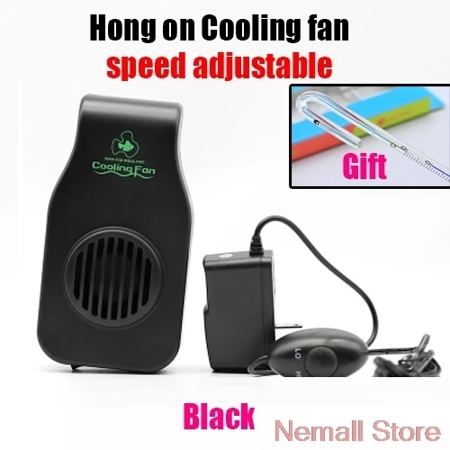 240V Top Adjustable Mini Aquarium Cooling Hang On Fan With ADA Thermometer Water Plant Fish Reef Coral Tank Temperature Reduce - Цвет: Unadjustable  Black