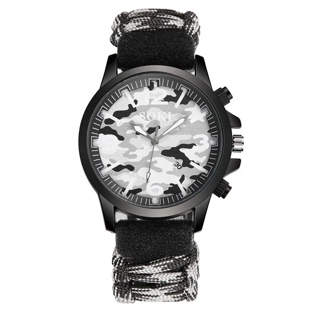 

Relogio Masculino 2018 Nylon Band Men Watch Military Army Fashion Men Braided Band Camo Casual Men Sport Quartz Wrist Watch