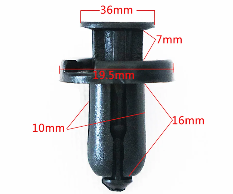 50 шт. черный пластиковый заклепочный крепеж 10 мм отверстие для стайлинга автомобилей бампер крыло нажимного типа фиксатор АВТОМОБИЛЯ зажимы части автомобиля пол