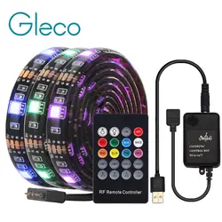 USB светодиодные ленты с RF Remote музыка контроллер IP20/IP65 Гибкая свет 5050 RGB ТВ задний план Lightgting