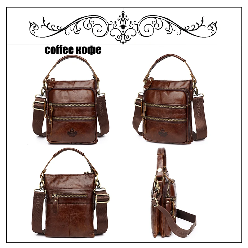 Men Genuine Leather Bag Messenger Bag Shoulder Bags For Men Luxury Handbag Crossbody Bags Vintage Flap Leather Handbag KSK