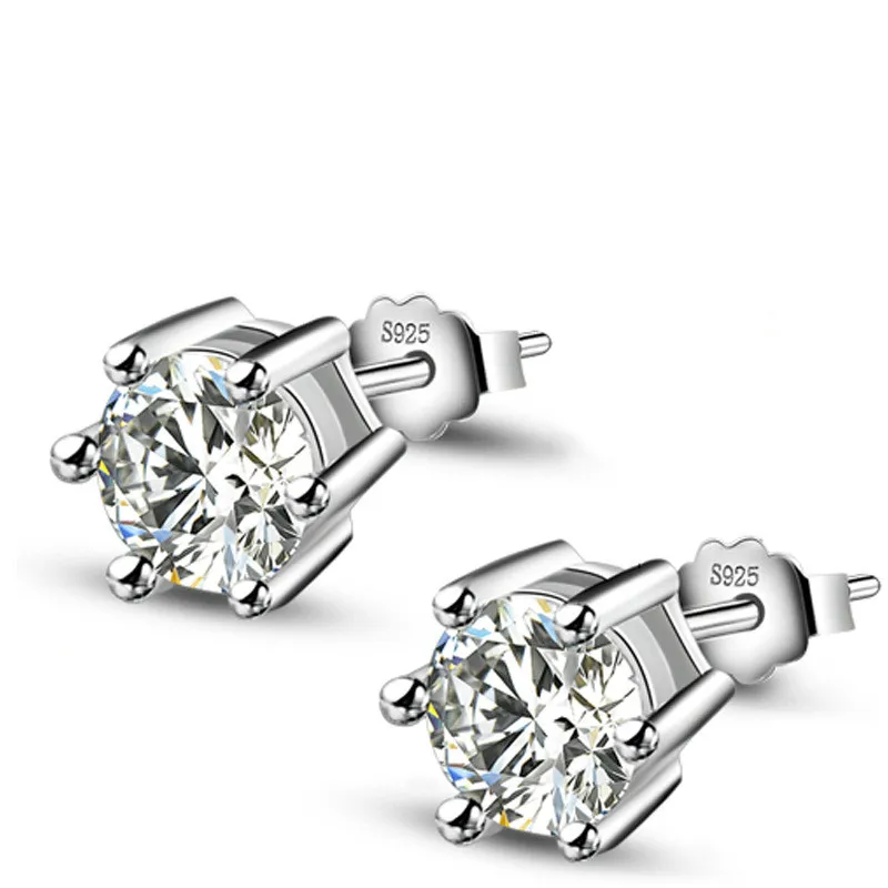 Classic Cubic Zirconia Women Stud Earrings Lead Free and Nickel Free