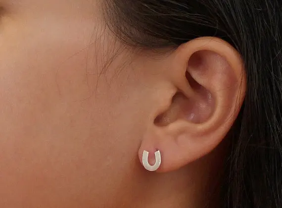 1 пара модные серьги гвоздики в форме подковы|horseshoe stud earrings|fashion earringsstud earrings |