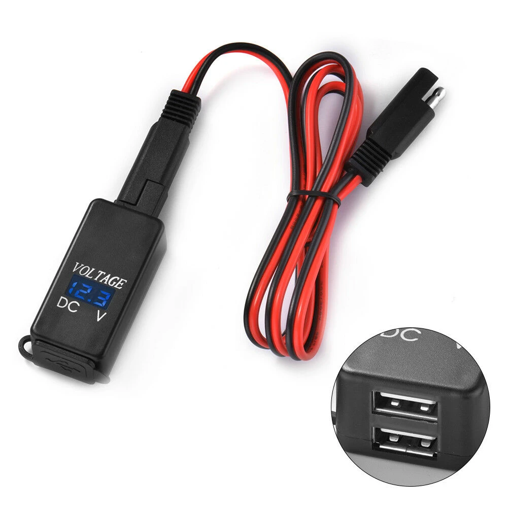12 24 в безопасный автомобильный мотоцикл легко использовать SAE к USB двойной
