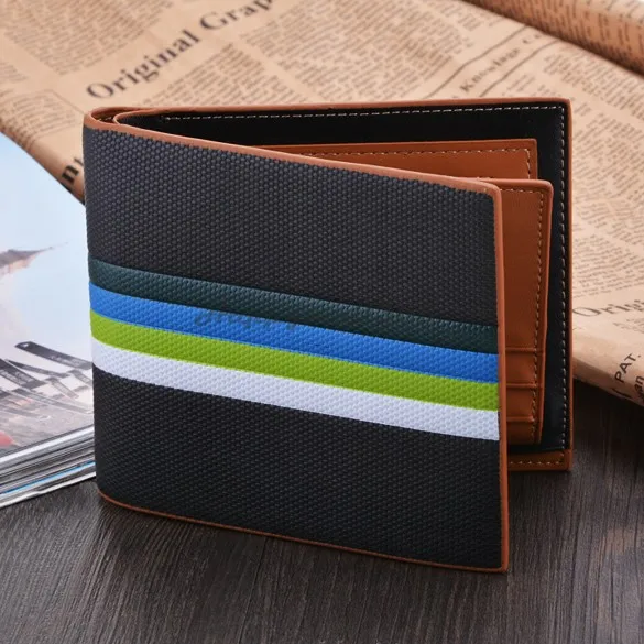 Free Shipping Synthetic Leather Men Wallet Purse 2014 New Design Short Wallets Fashion Slim B14 | Багаж и сумки