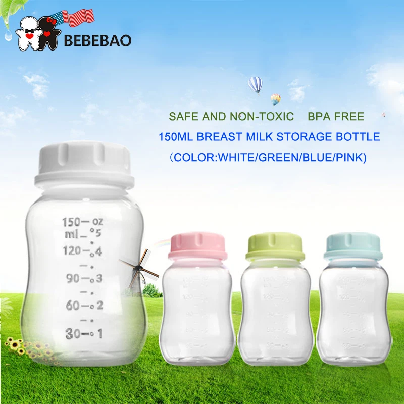 New Breast pump accessories BEBEBAO Baby feeding Breast milk storage bottle standard mouth Storage leakproof PP storage bottles