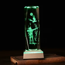 Охотничья форма Кристалл 3D Ночник Новинка лампада для гостиной светодиодные декоративные фонари