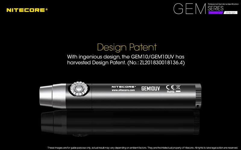 Nitecore GEM SERIES Professional Gemstone Identification Flashlight with Ultraviolet Light  White Light (15)