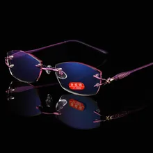 Ультралегкие очки для чтения без оправы для женщин и мужчин, бизнес очки для чтения с защитой от Blu-Ray, компьютерные очки для чтения при дальнозоркости 1,5 для женщин