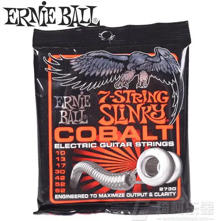 Ernie Ball 2730 тонкие верхние тяжелые нижние Slinky 7-струнные кобальтовые электрические