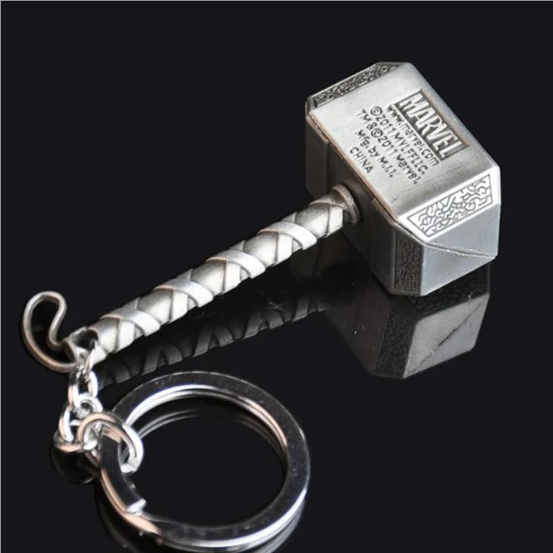 

10pc Thor Hammer Keychain Avengers Infinity War god of war Pewter Keyring Toy Chain Ring Key Women and Men Jewelry