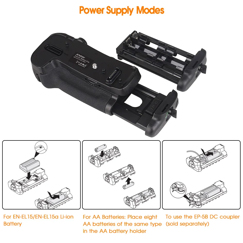 Travor Камера Вертикальная Батарейная ручка держатель для Nikon DSLR D850 Батарейная ручка Замена MB-D18 работа с EN-EL15 батареей