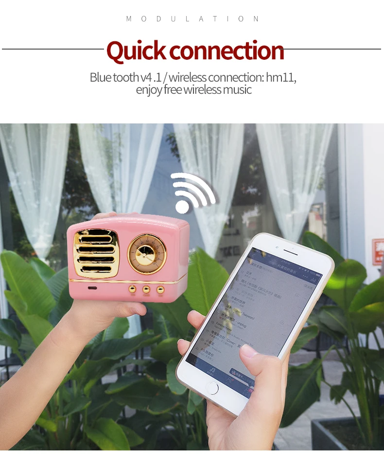 Креативный Ретро американский Bluetooth радио динамик портативный подарок сотовый телефон сабвуфер ностальгия usb мини аудио