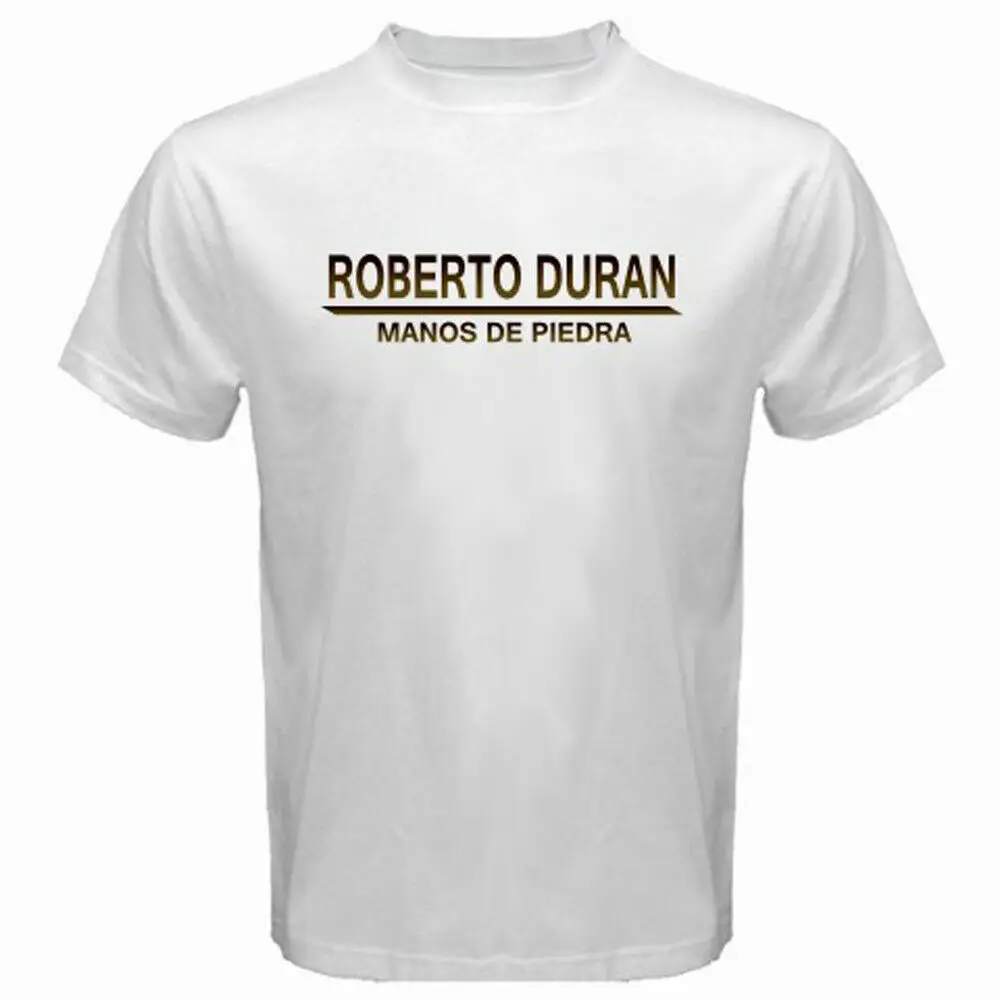 Новая мужская белая футболка с принтом Manos De Piedra robero Duran размер S-3XL летняя круглым