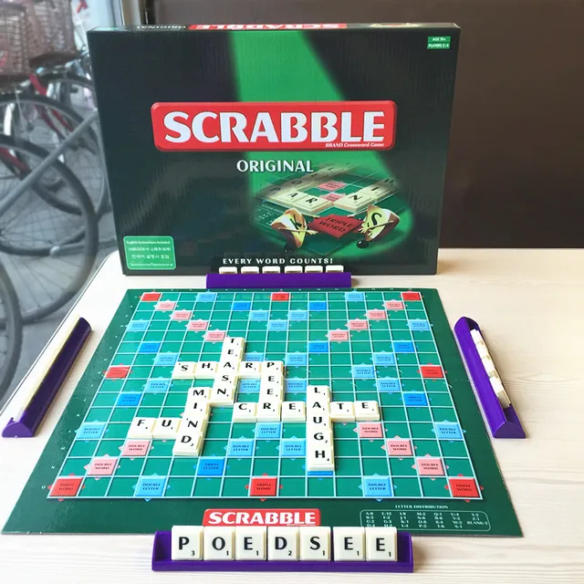 1 Set Scrabble Tiles Board Game Letter Puzzle Toys Dinner ...