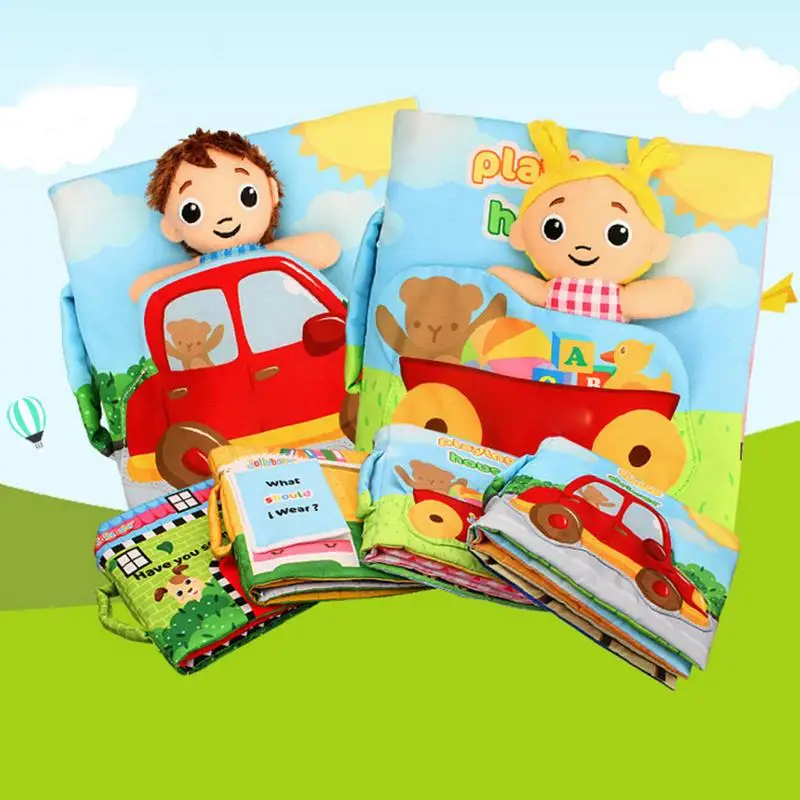 

Soft Books Infant Early Cognitive Development My Quiet Bookes Baby Goodnight Educational Unfolding Cloth Book Activity Book