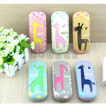 

LIUSVENTINA Portable High Quality Cute Cartoon Giraffe Frame Glasses Box Sunglasses Case Gift for Girls and Friends