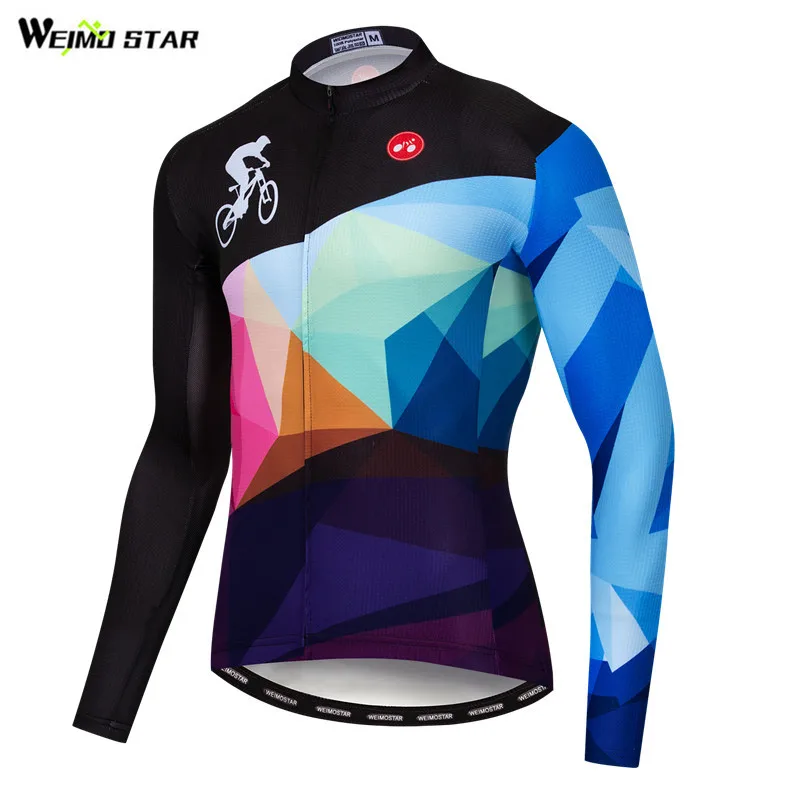 Achat Weimostar 2019 Pro équipe cyclisme Jersey automne à manches longues course Sport vélo cyclisme vêtements réfléchissant VTT Jersey