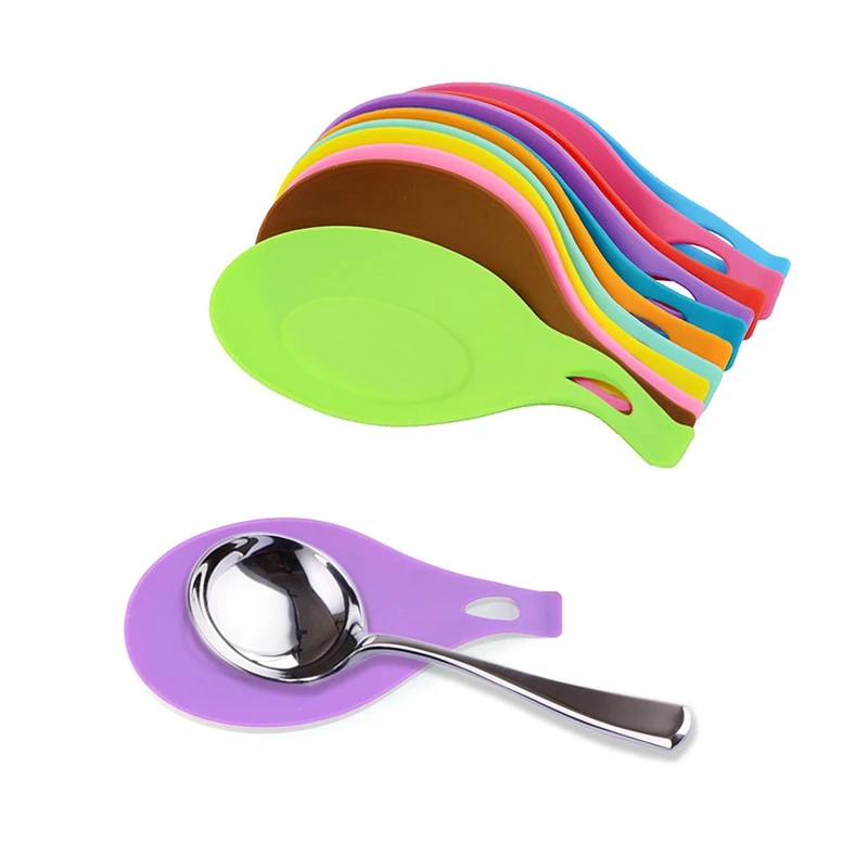 

1Pc Kitchen Accessories Small Silicone Spoon Mat,Spatula European Style Spoon Pad for Kitchen Gadget Kitchen Goods Kitchen Tools