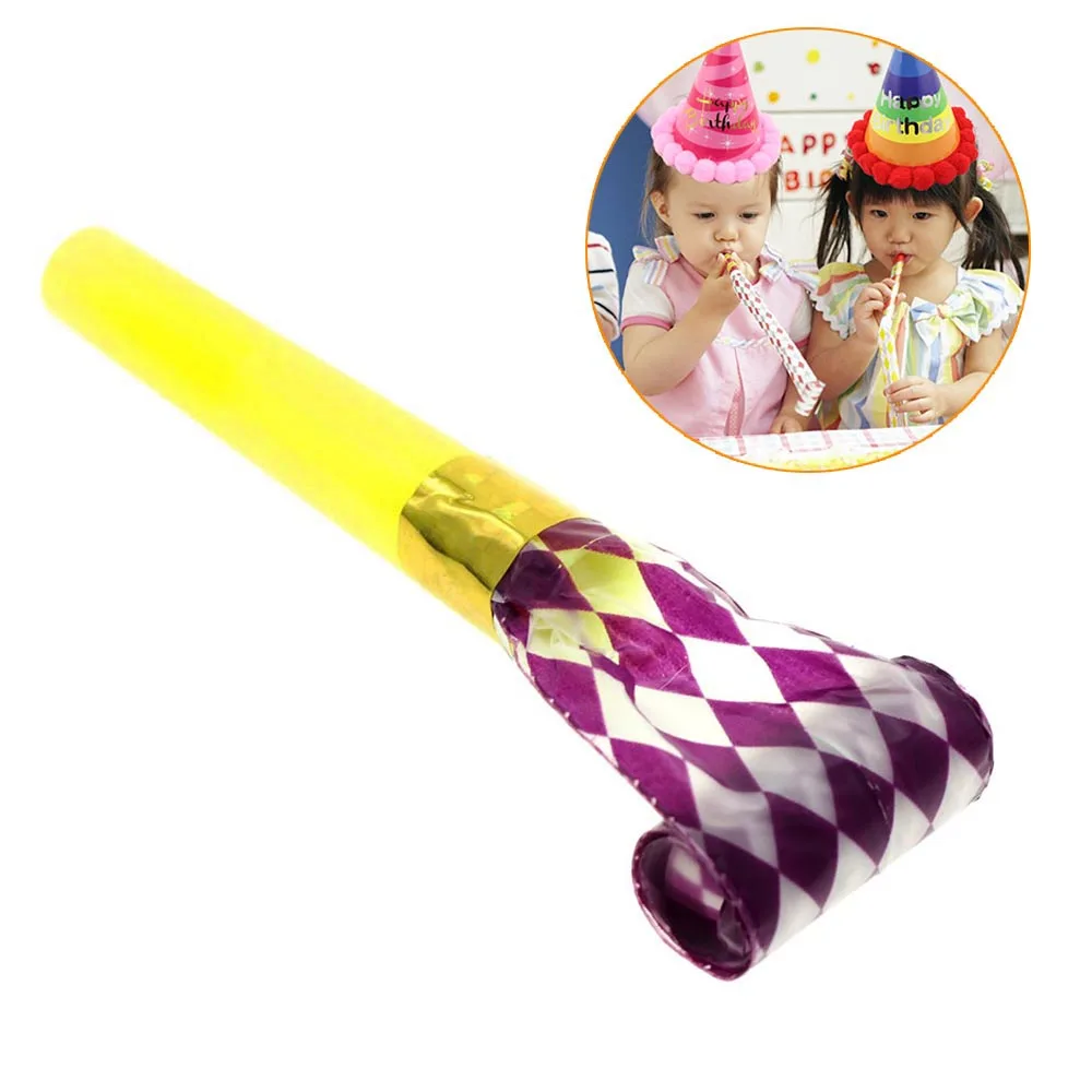 10PCS/lots Hot Plastic Funny Noise Maker Blowout Party Jazzy Whistle