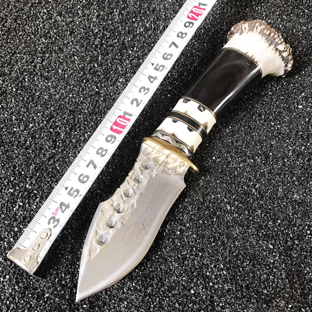 Damascus steel army Survival knife high hardness wilderness knive