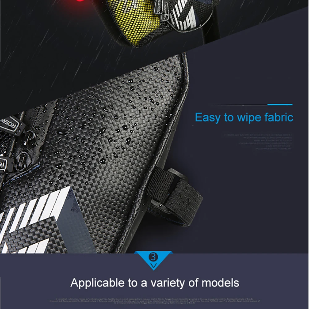 Cheap ROSWHEEL Bicycle Bag Rainproof Saddle Bag Outdoor Cycling Mountain Bike Back Seat Tail Pouch Maintenance Tool Bags with Tailligh 6