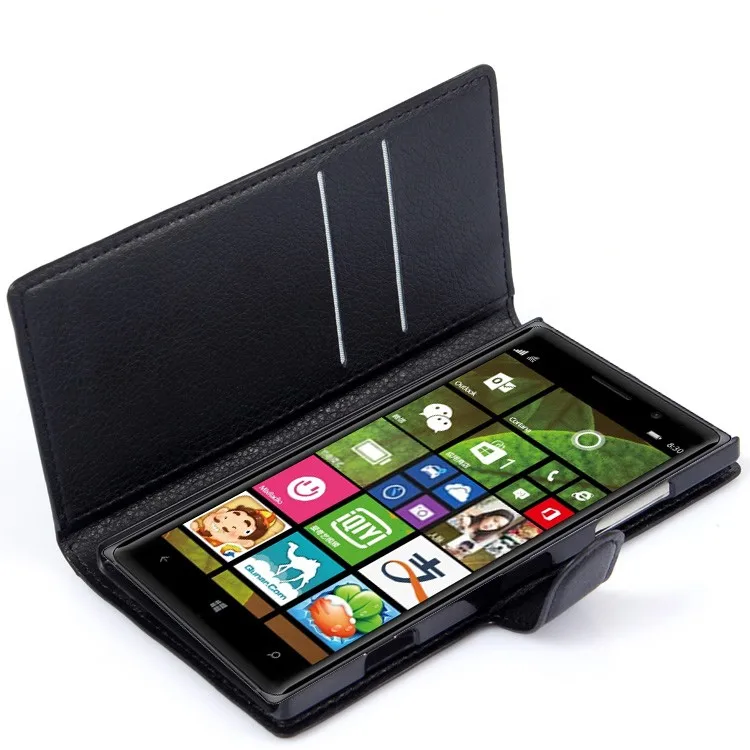 Кожаный чехол бумажник для Nokia Lumia 830 телефона Microsoft роскошный из ТПУ с подставкой