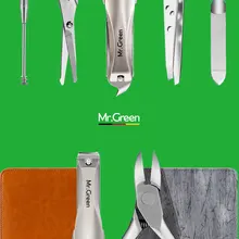 MR. GREEN 7 в 1 профессиональный маникюрный набор высокого качества из нержавеющей стали набор для ухода против брызг комплект ножниц для маникюра Инструменты