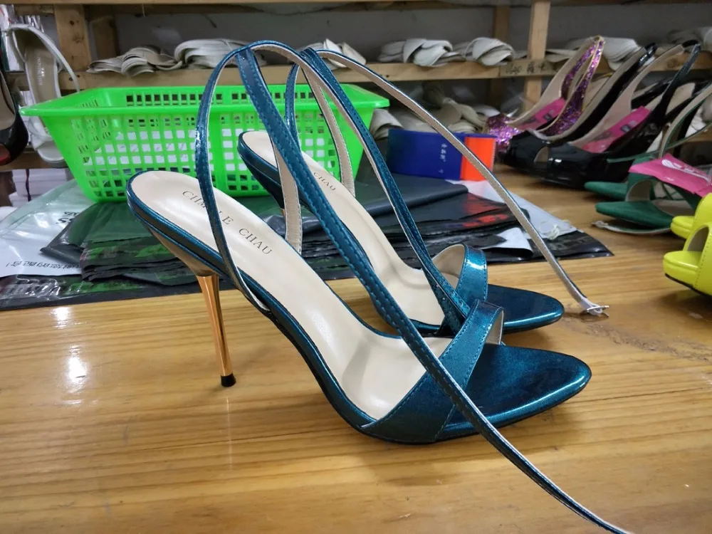CHMILE CHAU/пикантная обувь для вечеринок в сдержанном стиле; женские туфли на высоком каблуке-шпильке с металлическими ремешками на лодыжке; женские сандалии; zapatos mujer; 3845-i9