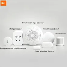 Xiaomi умный дом наборы датчик двери окна датчик человеческого тела беспроводной переключатель влажности Zigbee розетка mihome приложение