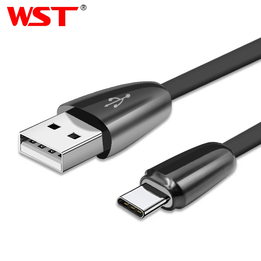 

WST Fast Charging USB Type C Cable For Samsung Galaxy S9 S8 Cord Charger Type C For Huawei Mate 20 Xiaomi Mi 8 Cord Type-C Cable