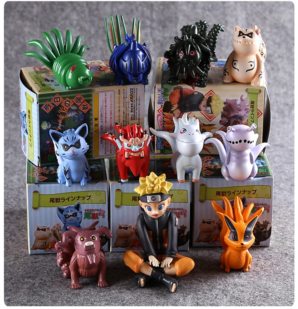 11 Pcs/Set NARUTO Shippude GEM Naruto Beast PVC Action Figure Toys