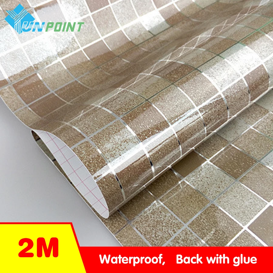 Kitchen Anti-oil Wall Sticker Mosaic Vinyl Stickers Muraux Bathroom Tile Waterproof Decorative Film Furniture PVC Stickers Decor
