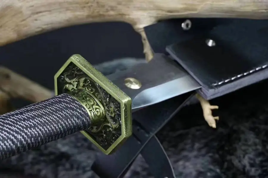 Ручной работы Китайский Меч кунг-фу меч острый 1065 Весна сталь Wu Shu Broadsword Полный Тан можно отрезать бамбук