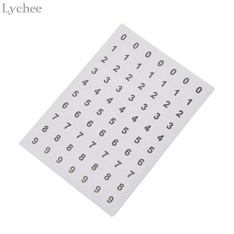 Numbered Round Label 0 to 9 Sticker DIY Handmade Scrapbooking Sticker Album Stickers Decor 12Sheets Lychee Life